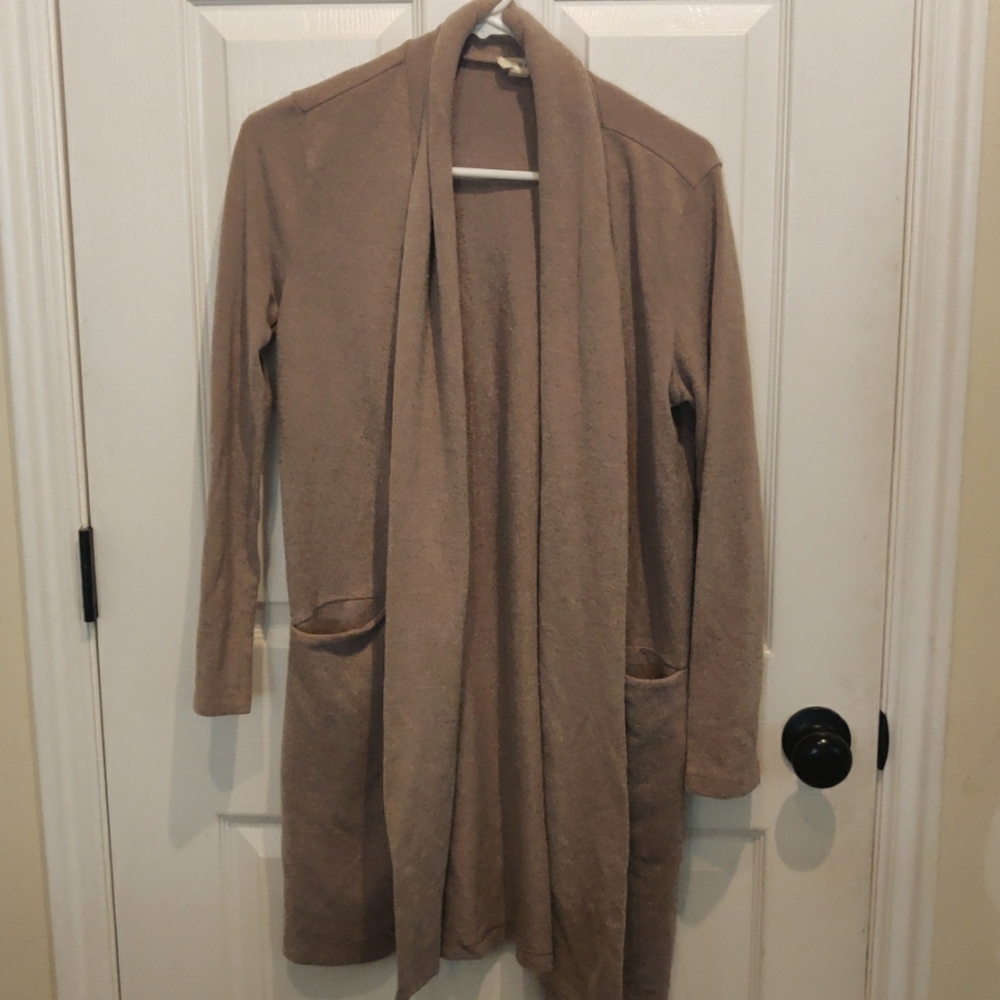 Tan Cardigan with Pockets - Small
